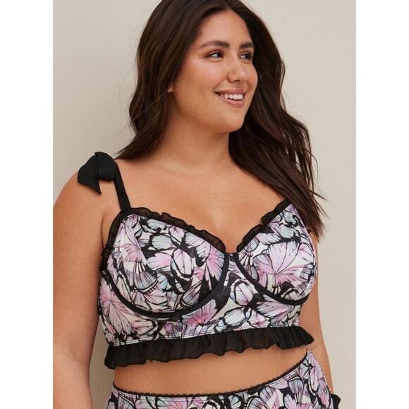 torrid Other - Torrid Satin Ruffle Underwire Bra Size 2